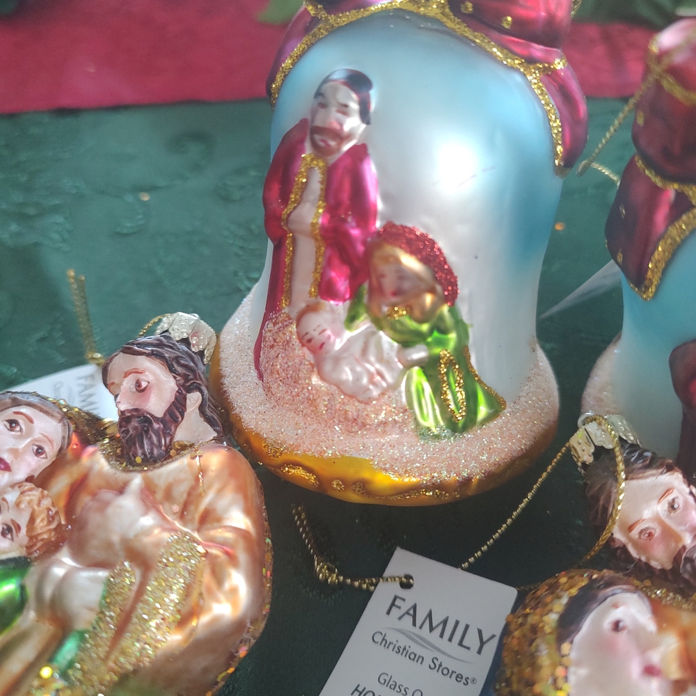 Colorful Christmas Ornaments with Religious Figures pre-owned with tags - Picture 5 of 10